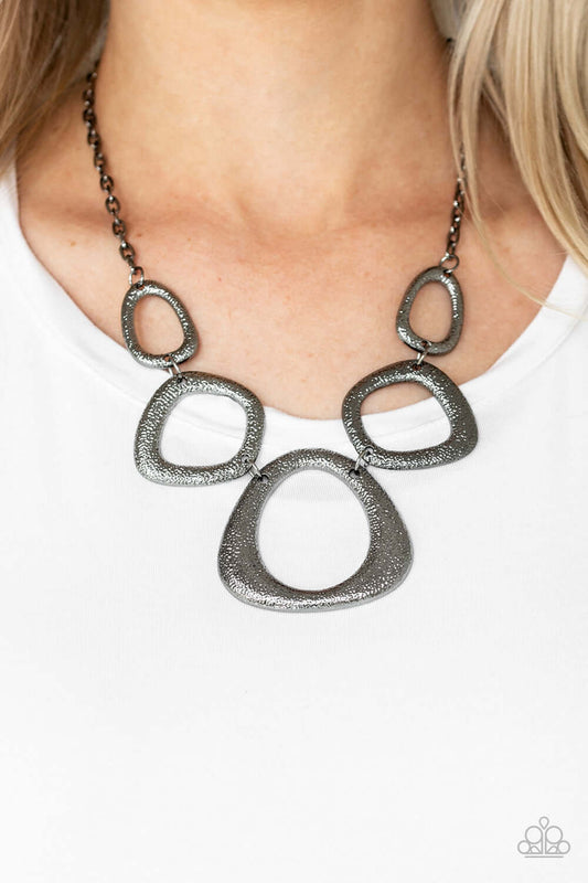 Backstreet Bandit - Black - Paparazzi Accessories Necklace $5 Jewelry with Janet Morgan Necklaces