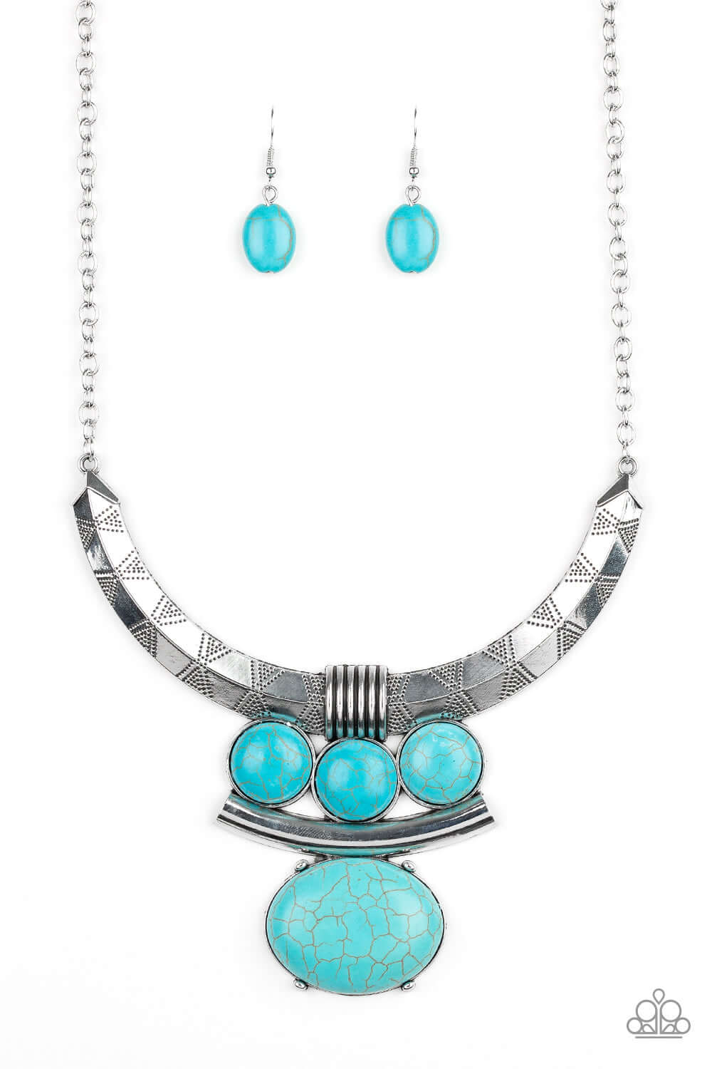 Commander In CHIEFETTE - Blue - Paparazzi Accessories Necklace $5 Jewelry with Janet Morgan Necklaces