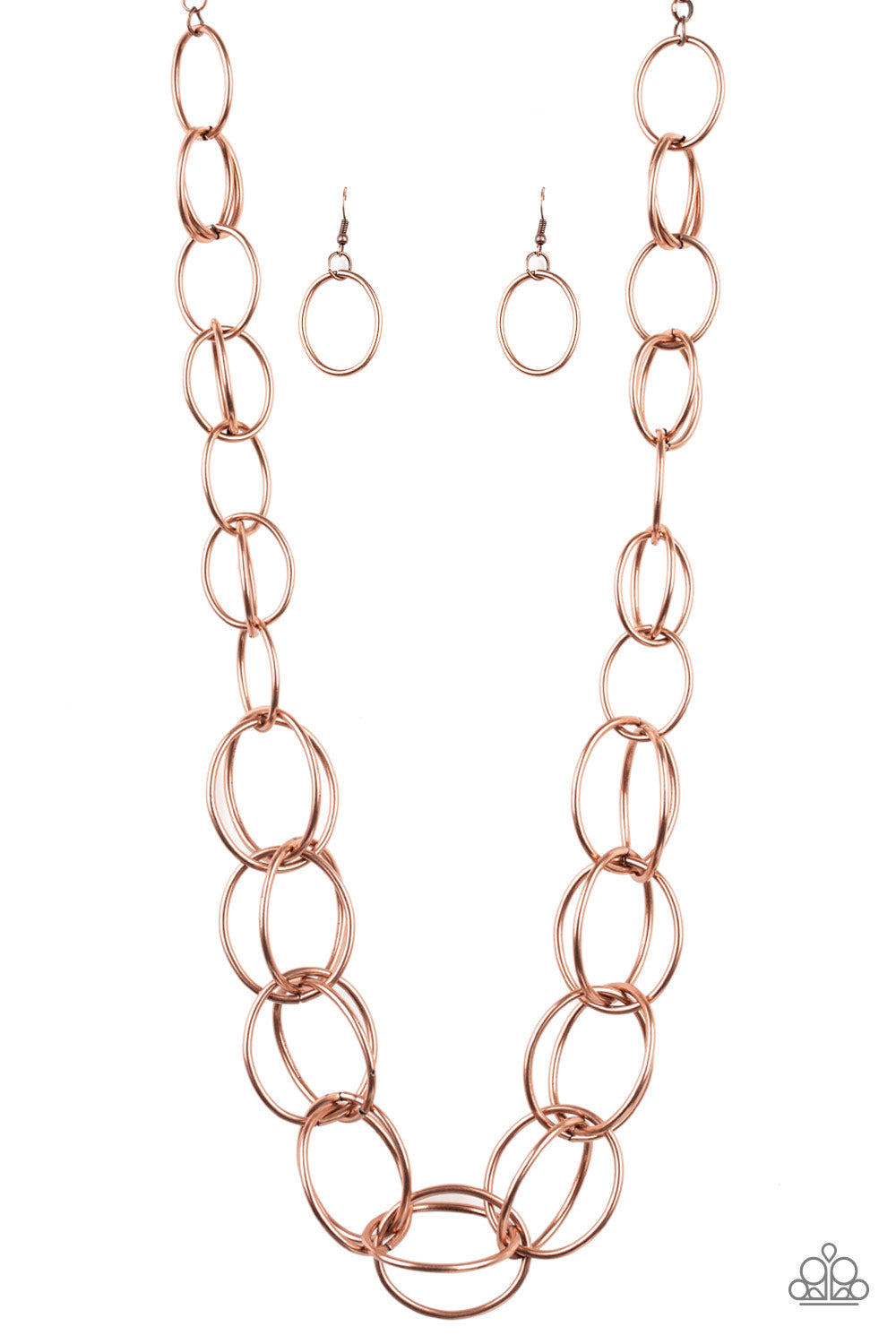 Elegantly Ensnared - Copper Paparazzi Accessories Necklace $5 Jewelry with Janet Morgan Necklaces