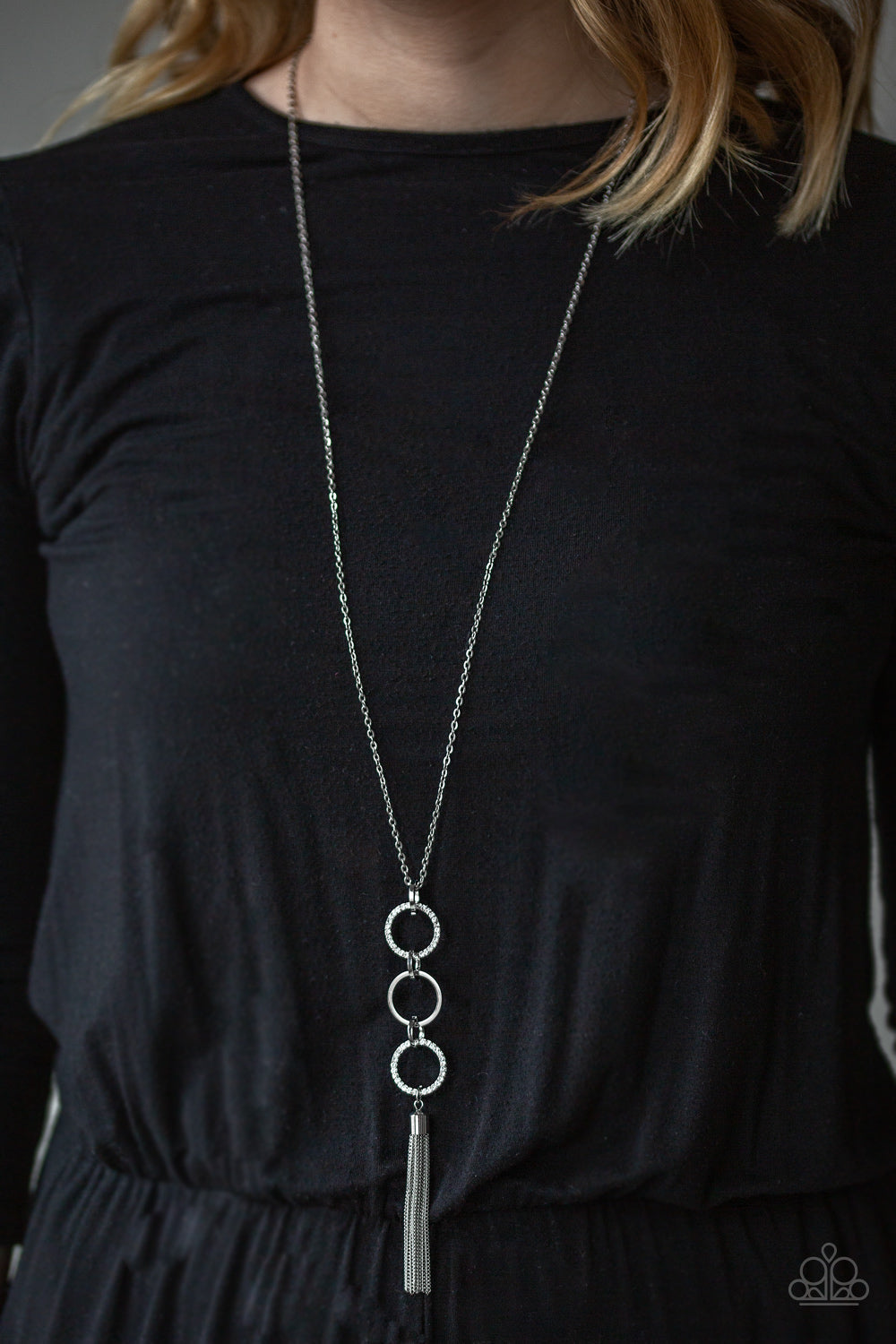 Diva In Diamonds - White - Paparazzi Accessories Necklace $5 Jewelry with Janet Morgan Necklaces