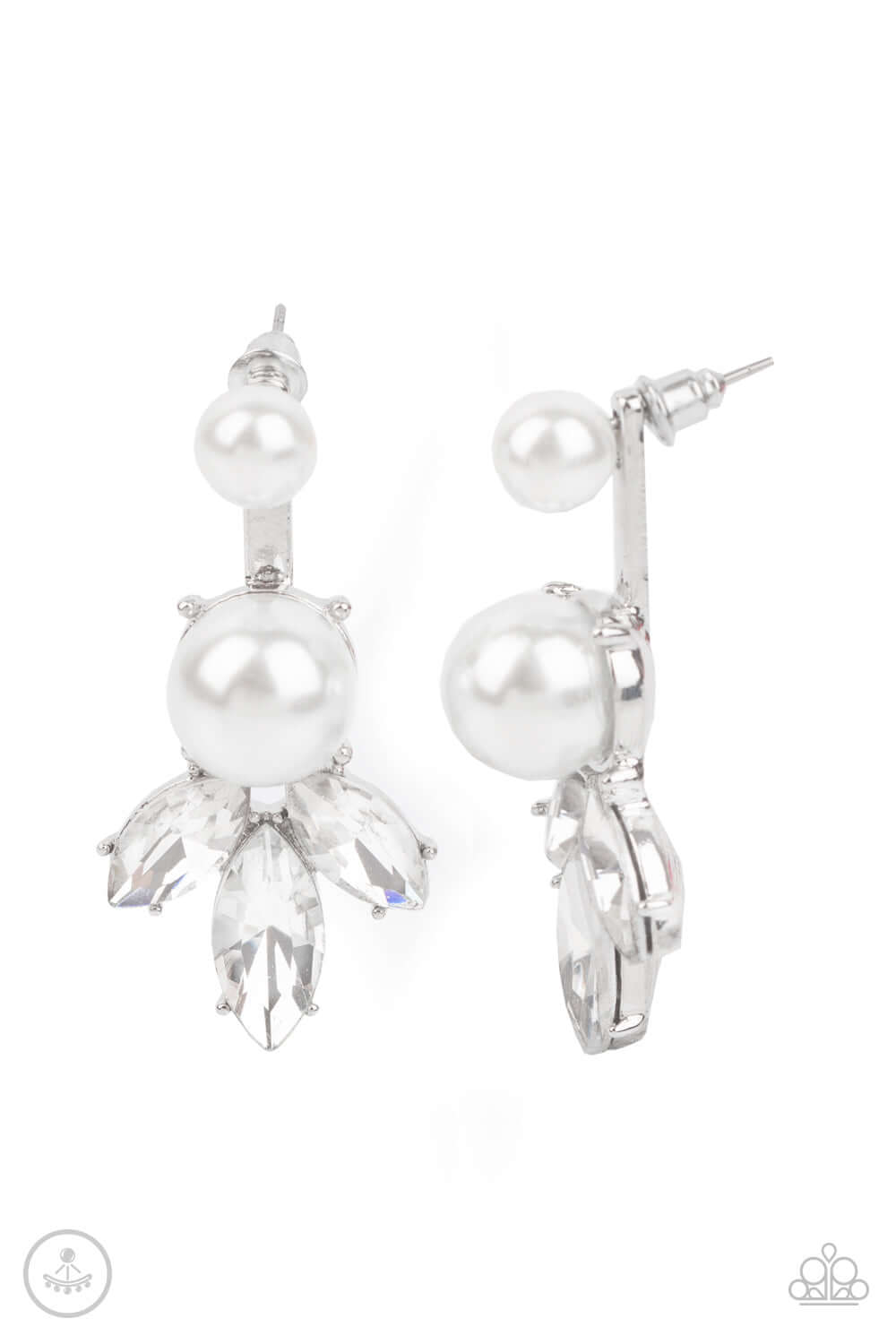 Extra Elite - White Paparazzi Accessories Earring $5 Jewelry with Janet Morgan Earrings