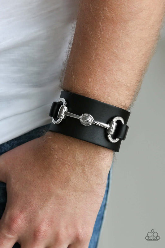 Biker Band - Black $5 Jewelry with Janet Morgan Bracelets