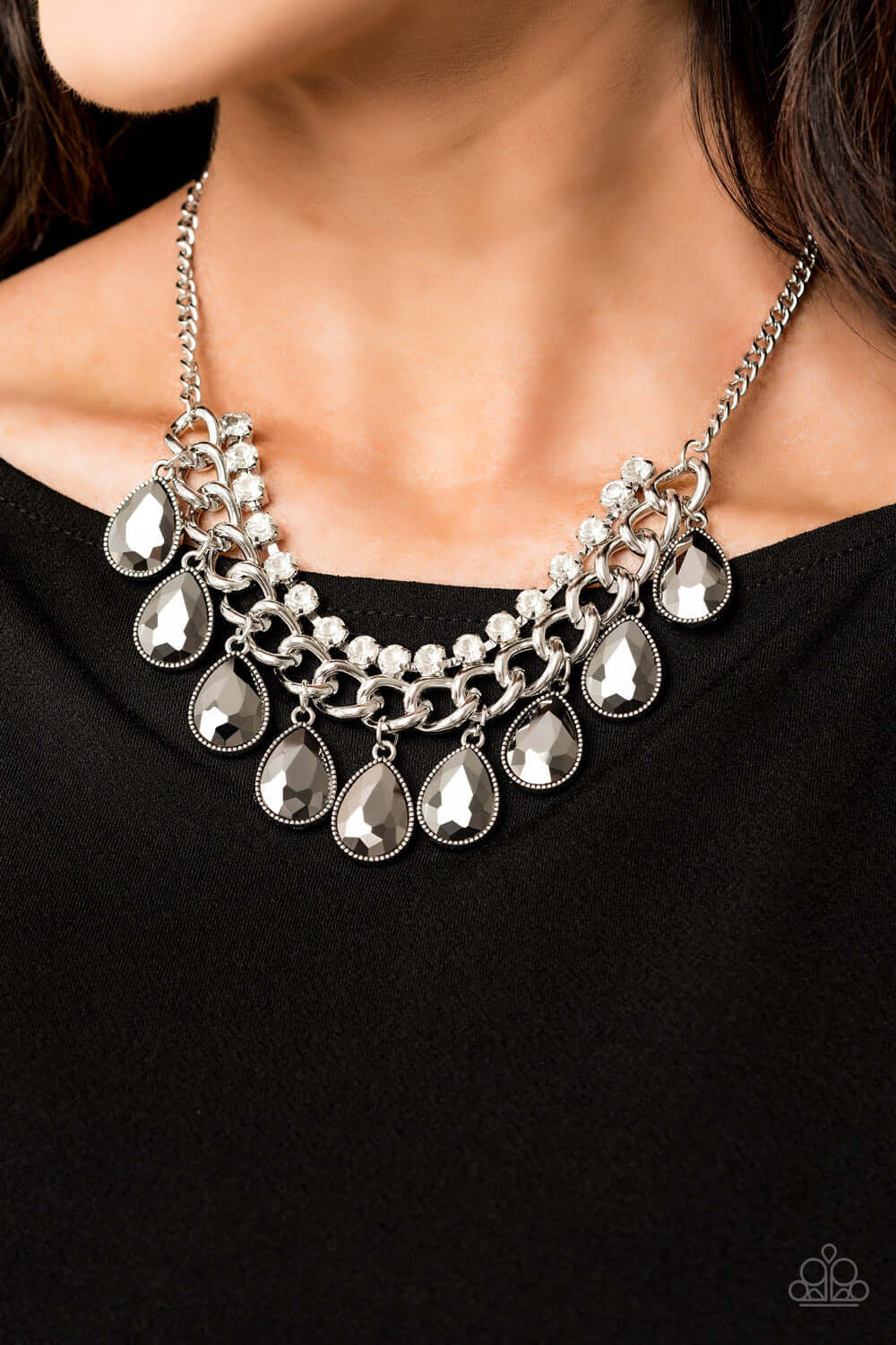 All Toget-HEIR Now - Silver- Paparazzi Accessories Necklace $5 Jewelry with Janet Morgan Necklaces