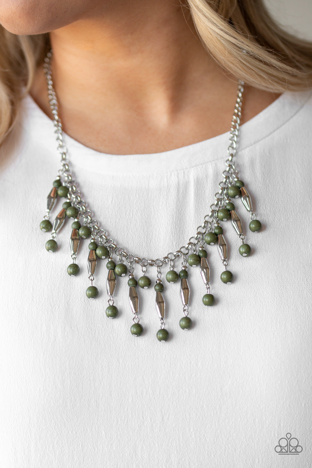 Earth Conscious - Green - Paparazzi Accessories Necklace $5 Jewelry with Janet Morgan Necklaces