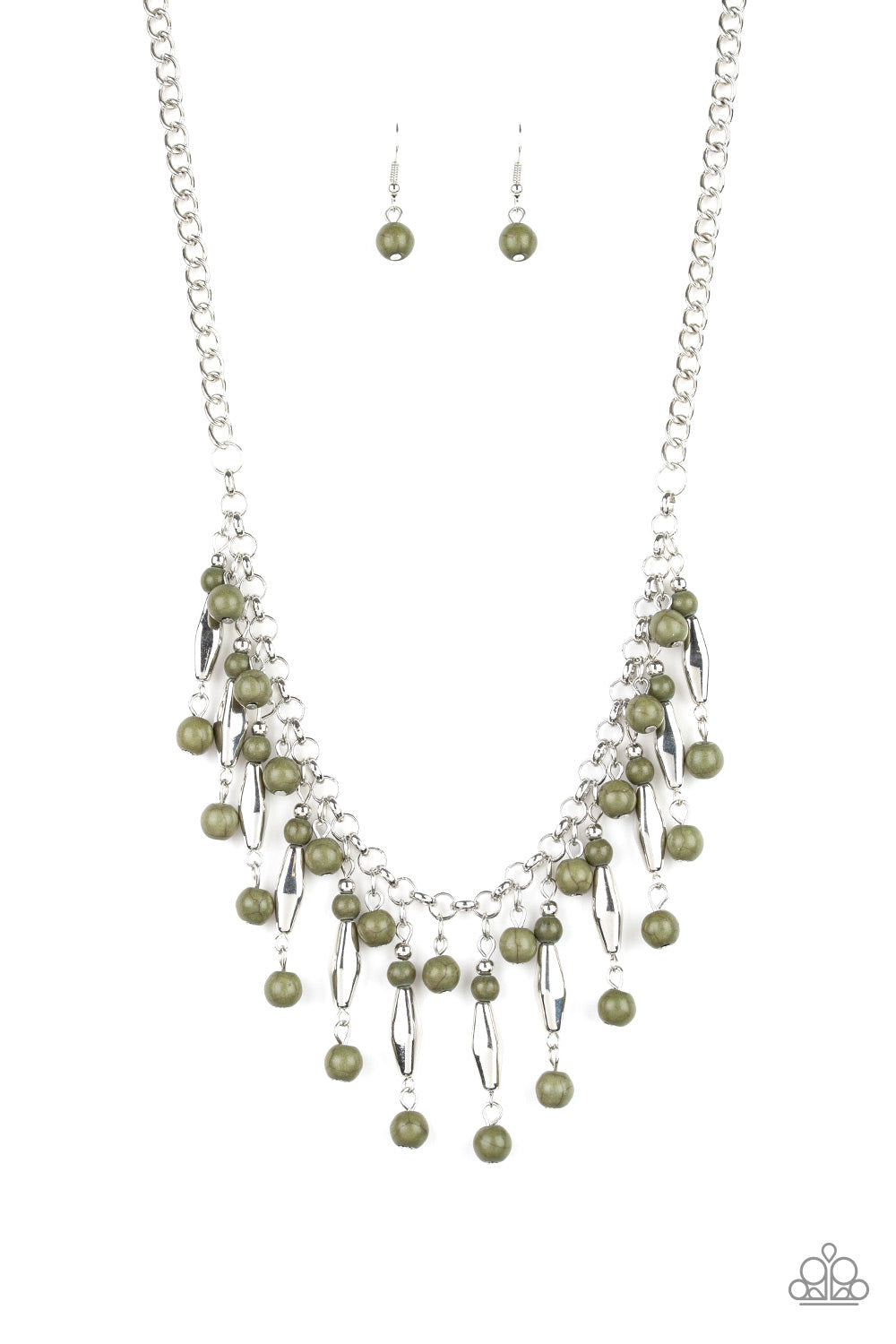 Earth Conscious - Green - Paparazzi Accessories Necklace $5 Jewelry with Janet Morgan Necklaces