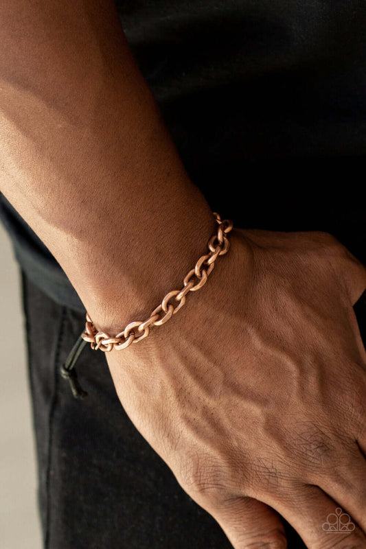 Rumble - Copper Paparazzi Accessories Bracelet $5 Jewelry with Janet Morgan Bracelets