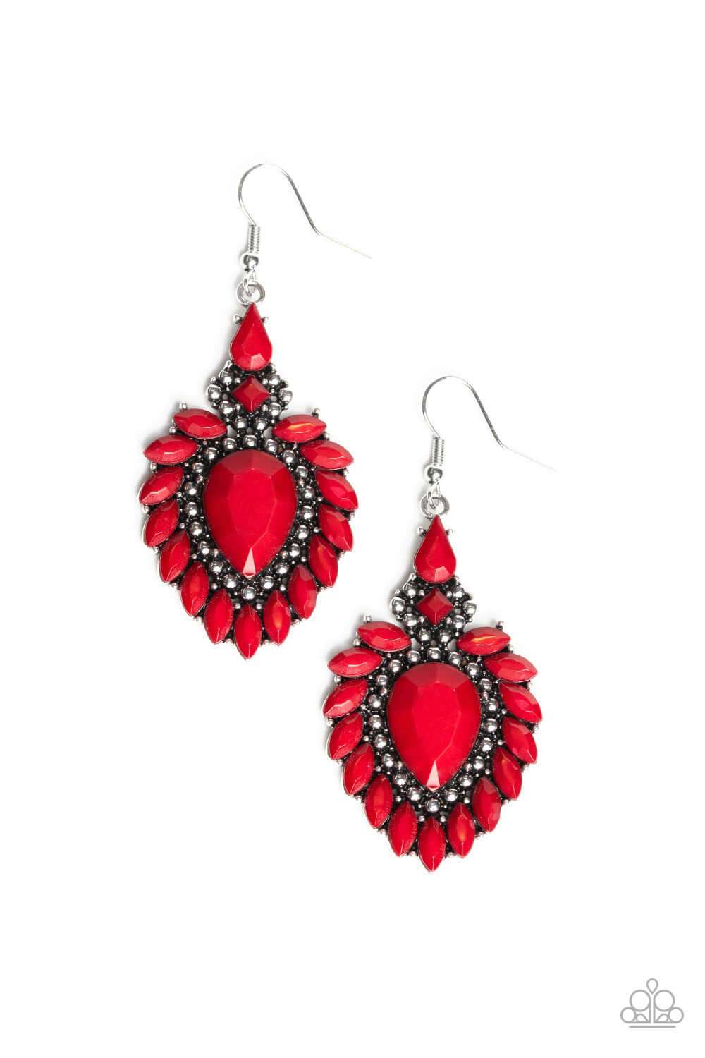 TMST Bling The LIONESS Den - Red Paparazzi Accessories Earrings