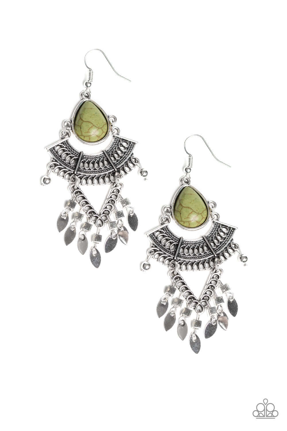 TMST Bling Vintage Vagabond - Green Paparazzi Accessories Earrings