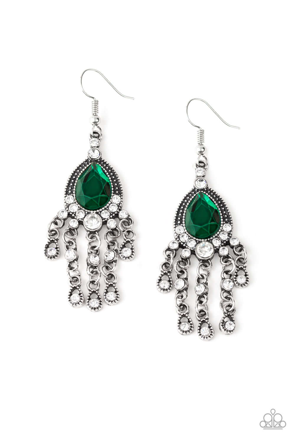 Bling Bliss - Green - Paparazzi Accessories Earrings $5 Jewelry with Janet Morgan Earrings