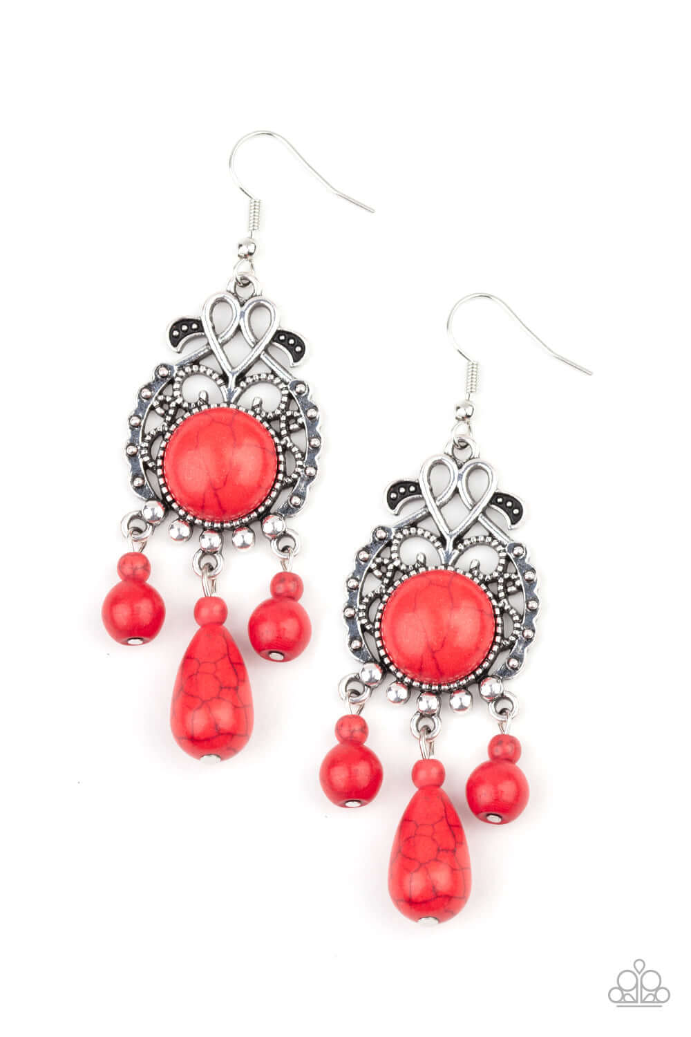 TMST Bling Stone Bliss - Red Paparazzi Accessories Earrings