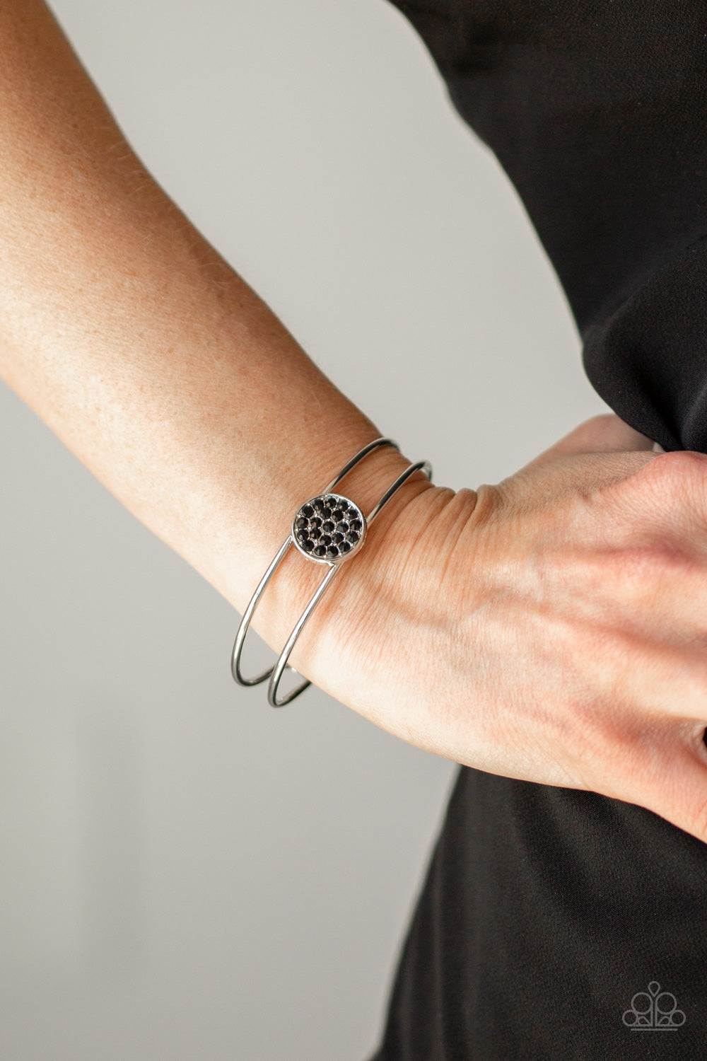 Dial Up The Dazzle - Black - Paparazzi Accessories Bracelet $5 Jewelry with Janet Morgan Bracelets