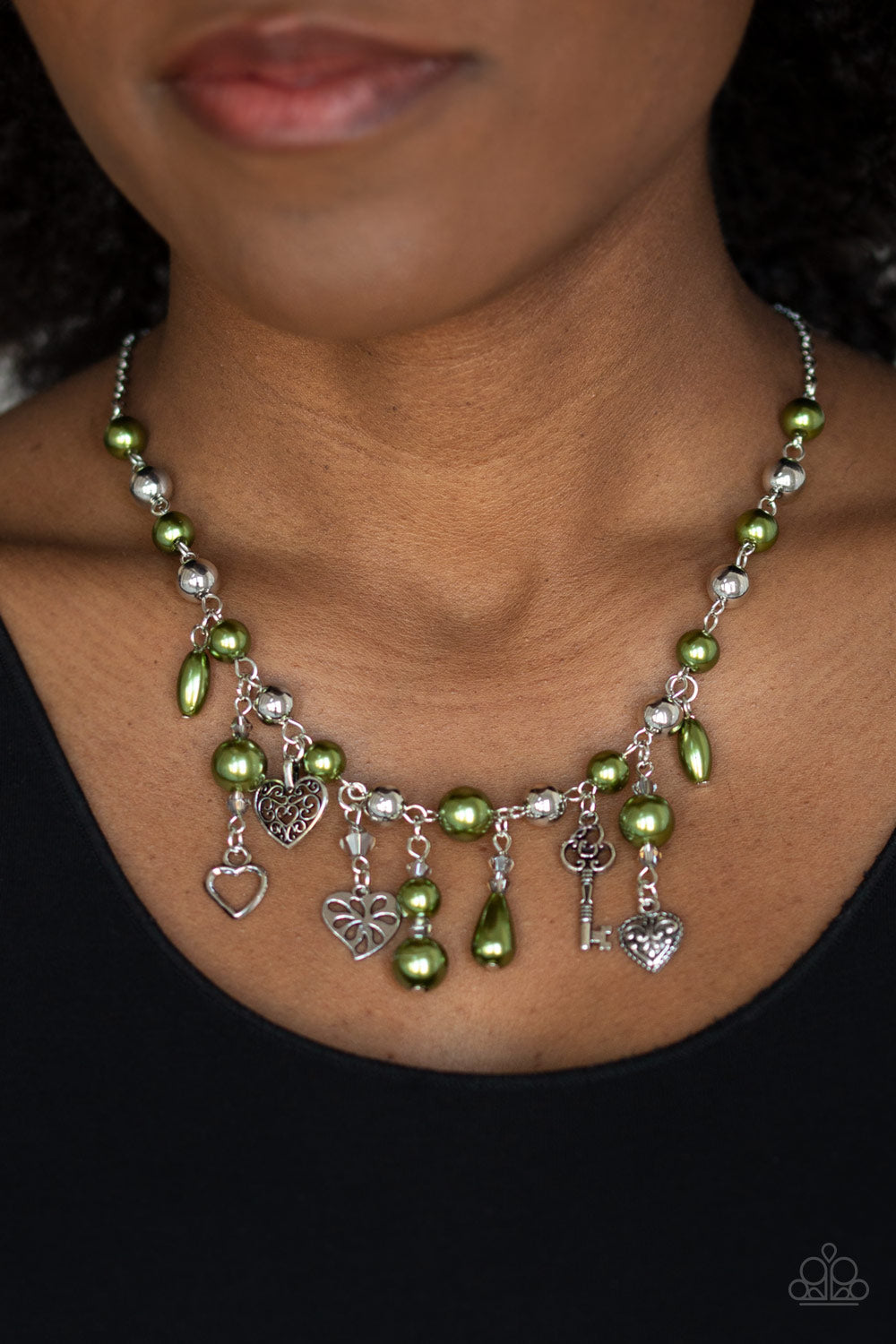 Renaissance Romance - Green Paparazzi Accessories Necklace $5 Jewelry with Janet Morgan Necklaces