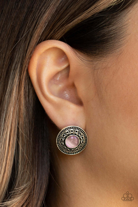 Fine Flora - Pink Paparazzi Accessories Earring $5 Jewelry with Janet Morgan Earrings