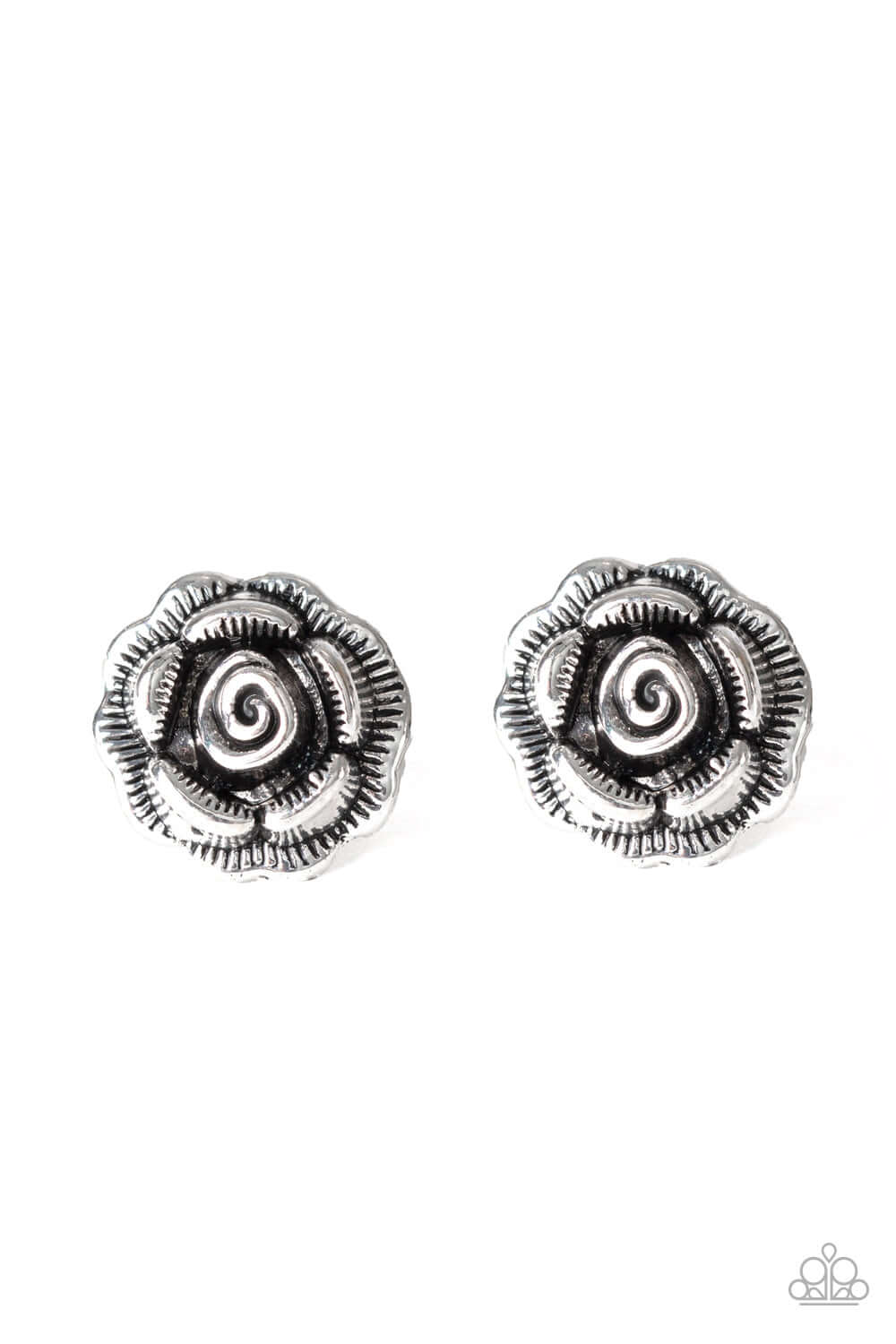 Best ROSEBUDS - Silver - Paparazzi Accessories Earrings $5 Jewelry with Janet Morgan Earrings