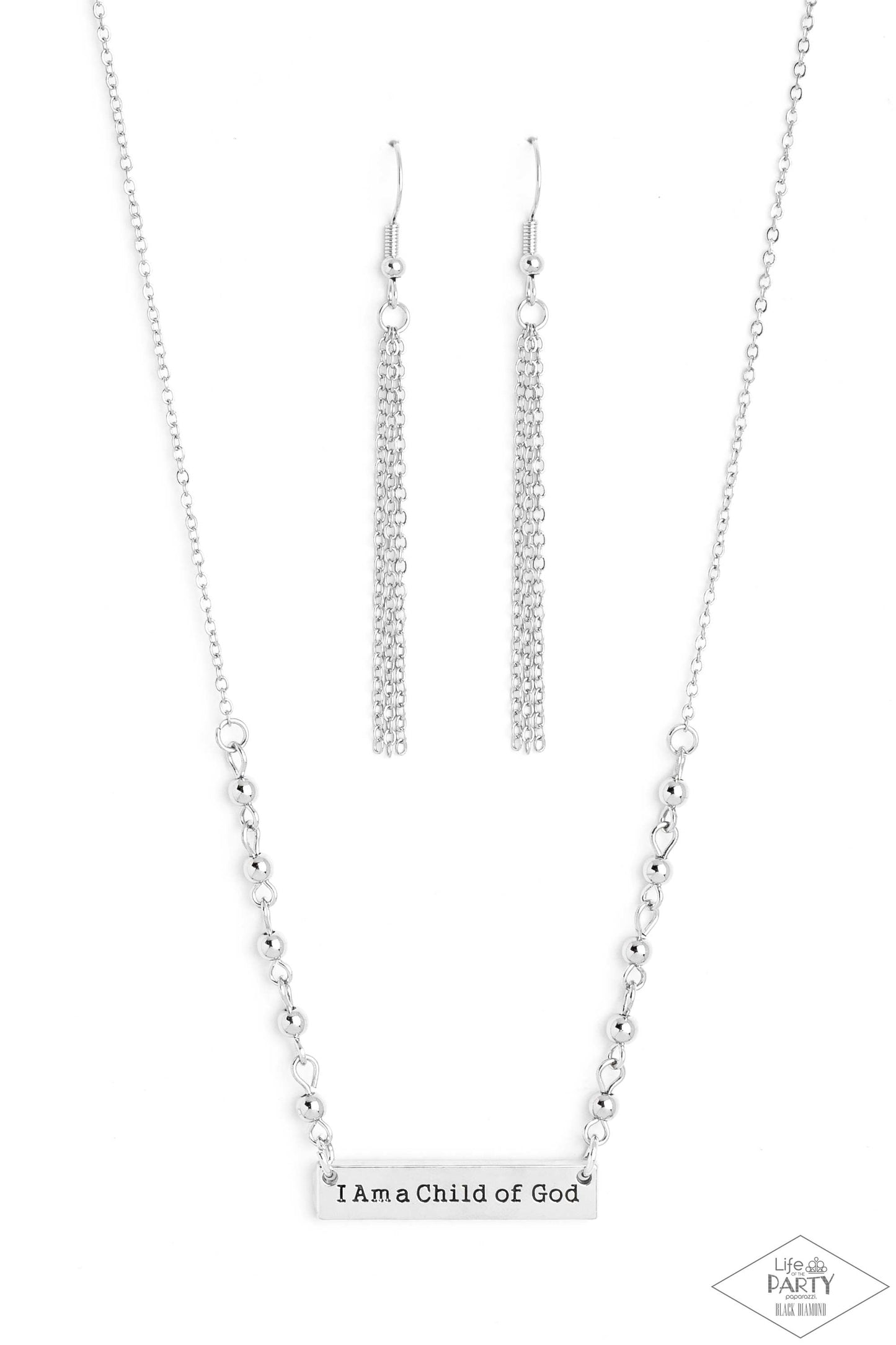 Send Me An Angel - Silver Paparazzi Accessories Necklace $5 Jewelry with Janet Morgan Necklaces