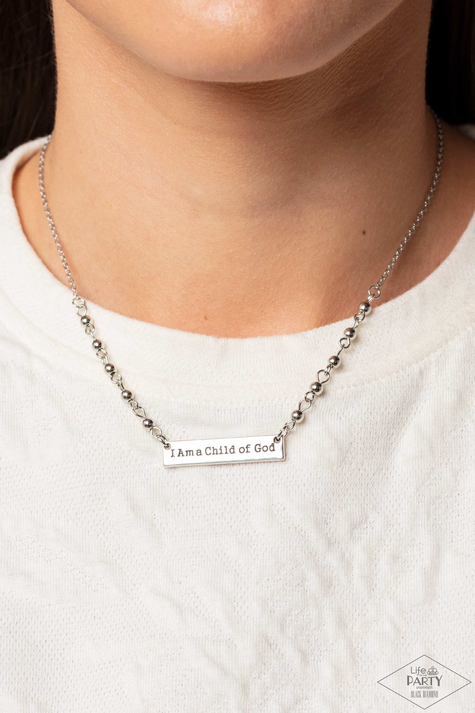 Send Me An Angel - Silver Paparazzi Accessories Necklace $5 Jewelry with Janet Morgan Necklaces