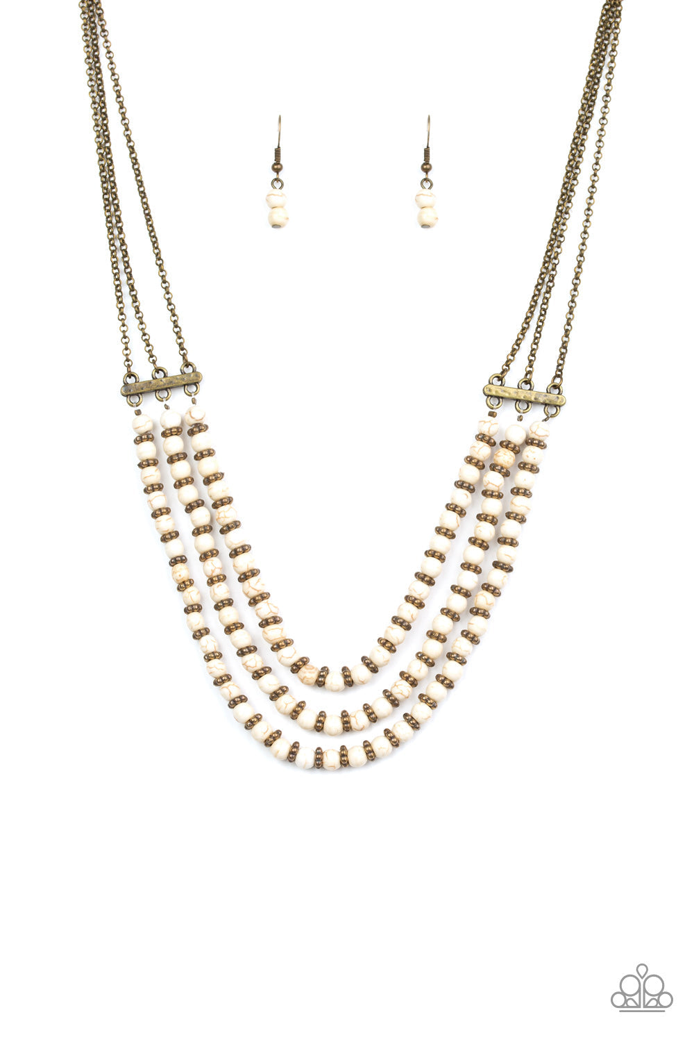 TMST Bling Terra Trails - White Paparazzi Accessories Necklace