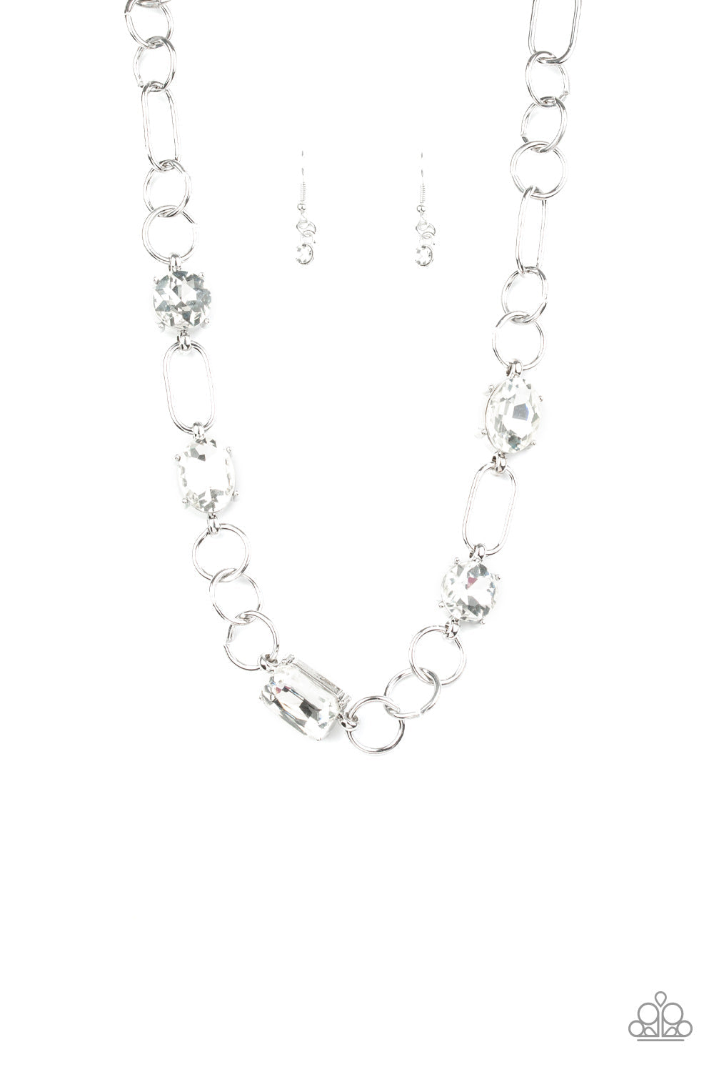 TMST Bling Urban District - White Paparazzi Accessories Necklace