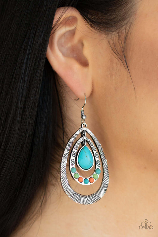 TMST Bling Terra Teardrops - Multi Paparzzi Accessories Earrings