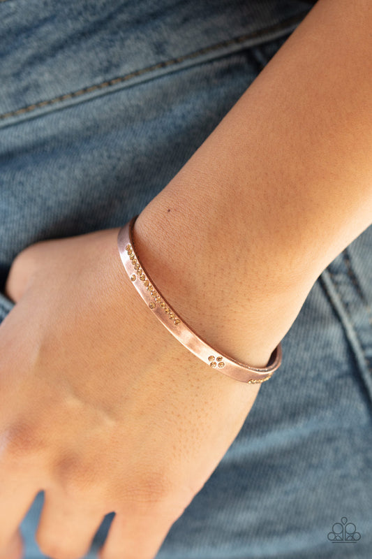 Dainty Dazzle - Copper - Paparazzi Accessories Bracelet $5 Jewelry with Janet Morgan Bracelets