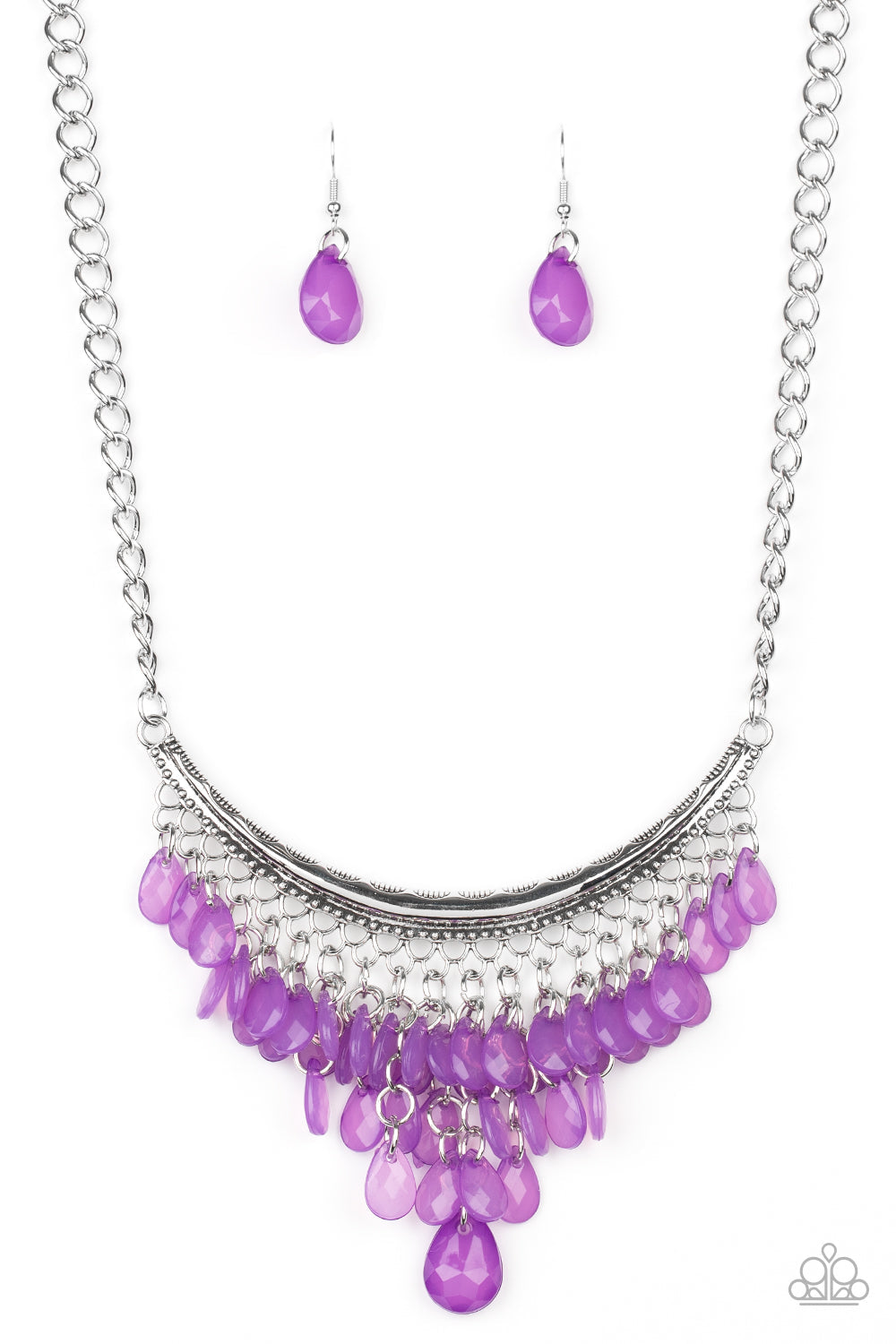 Rio Rainfall - Purple Paparazzi Accessories Necklace $5 Jewelry with Janet Morgan Necklaces