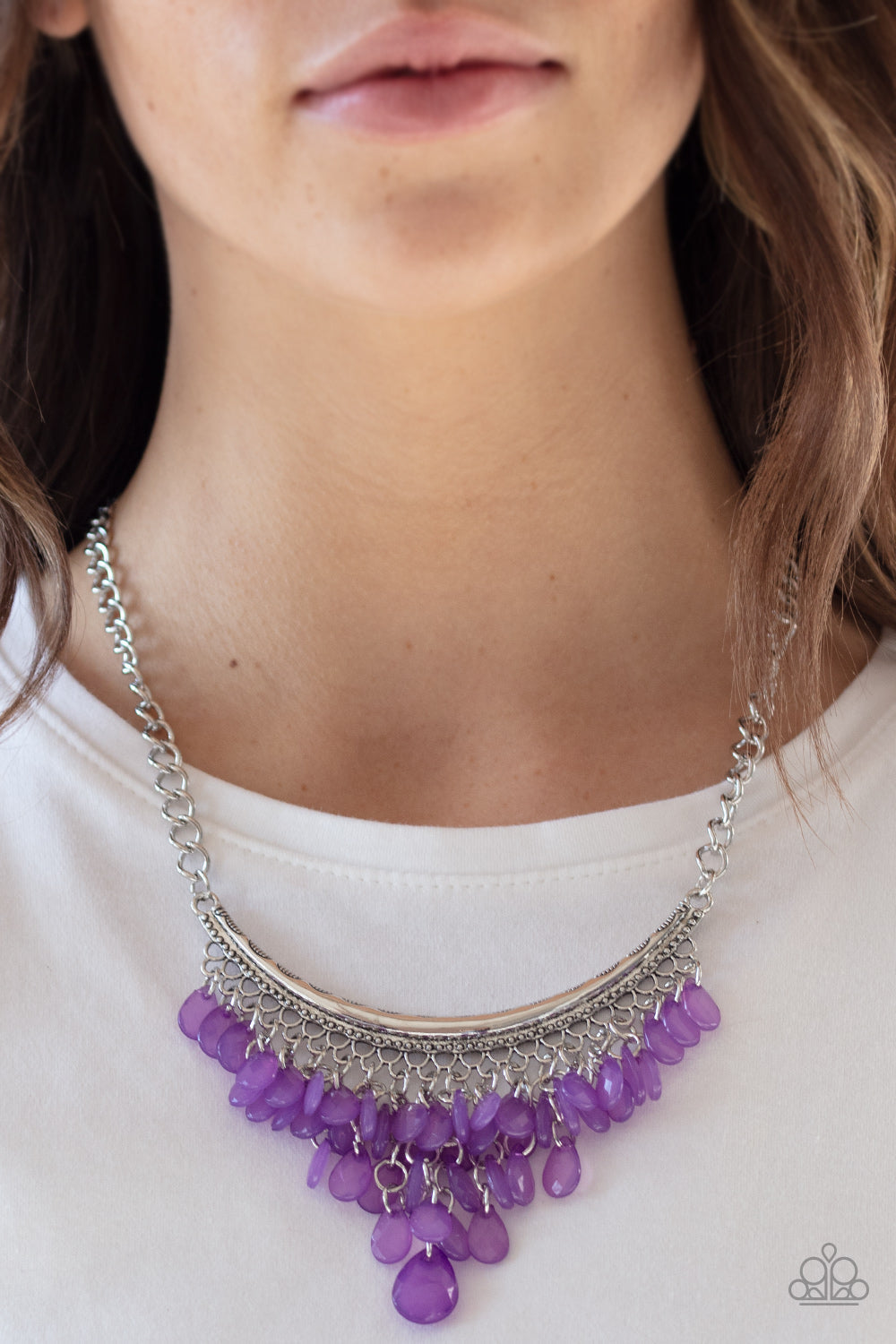 Rio Rainfall - Purple Paparazzi Accessories Necklace $5 Jewelry with Janet Morgan Necklaces