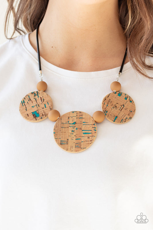 Pop The Cork - Blue Paparazzi Accessories Necklace $5 Jewelry with Janet Morgan Necklaces