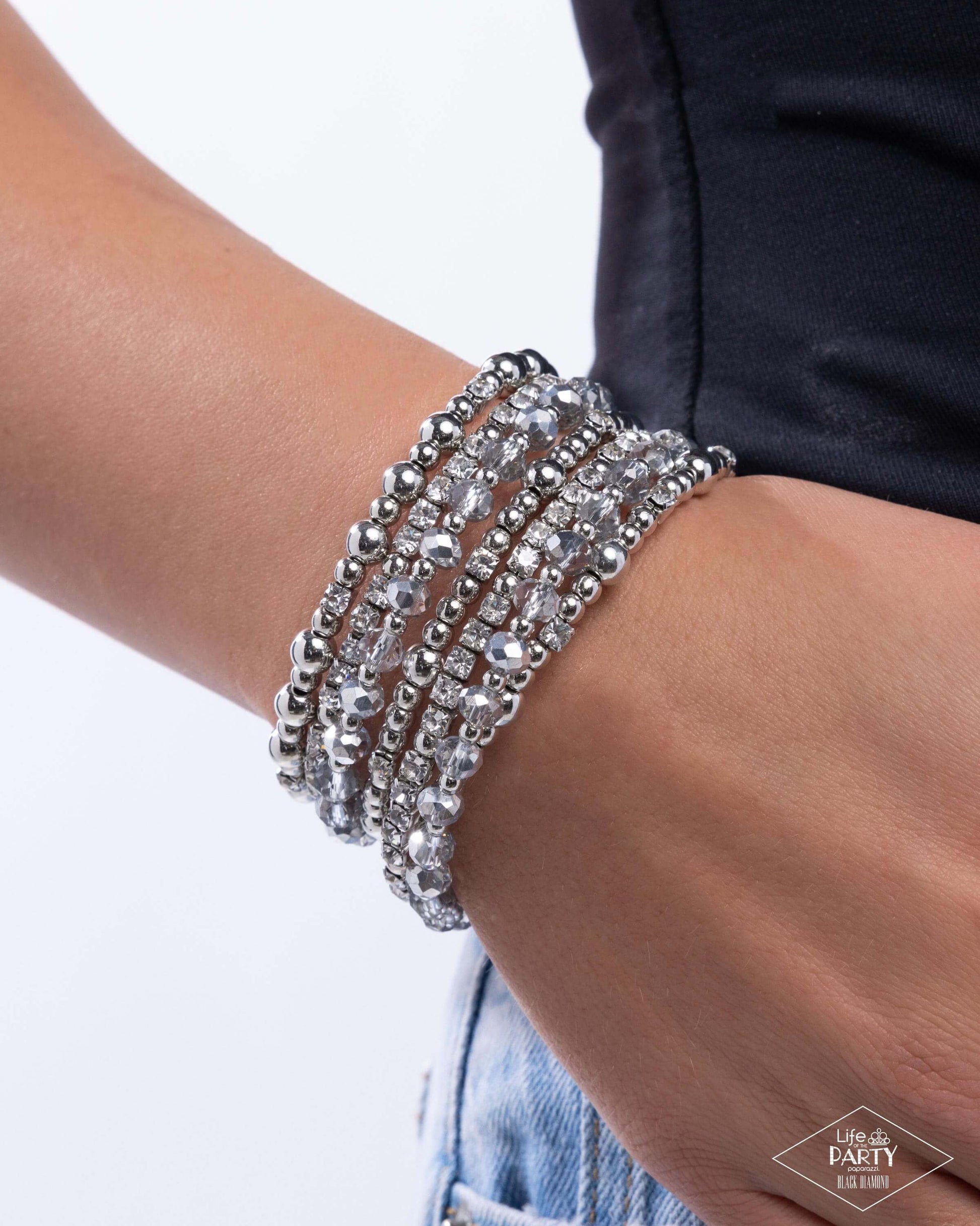 ICE Knowing You - Silver Paparazzi Coil/Infinity wrap bracelet $5 Jewelry with Janet Morgan Jewelry