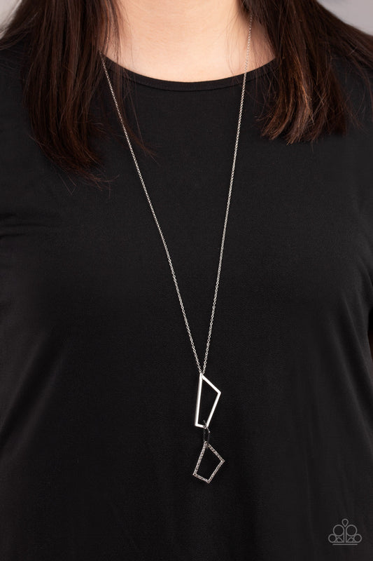 Shapely Silhouettes - Silver Paparazzi Accessories Necklace $5 Jewelry with Janet Morgan Necklaces