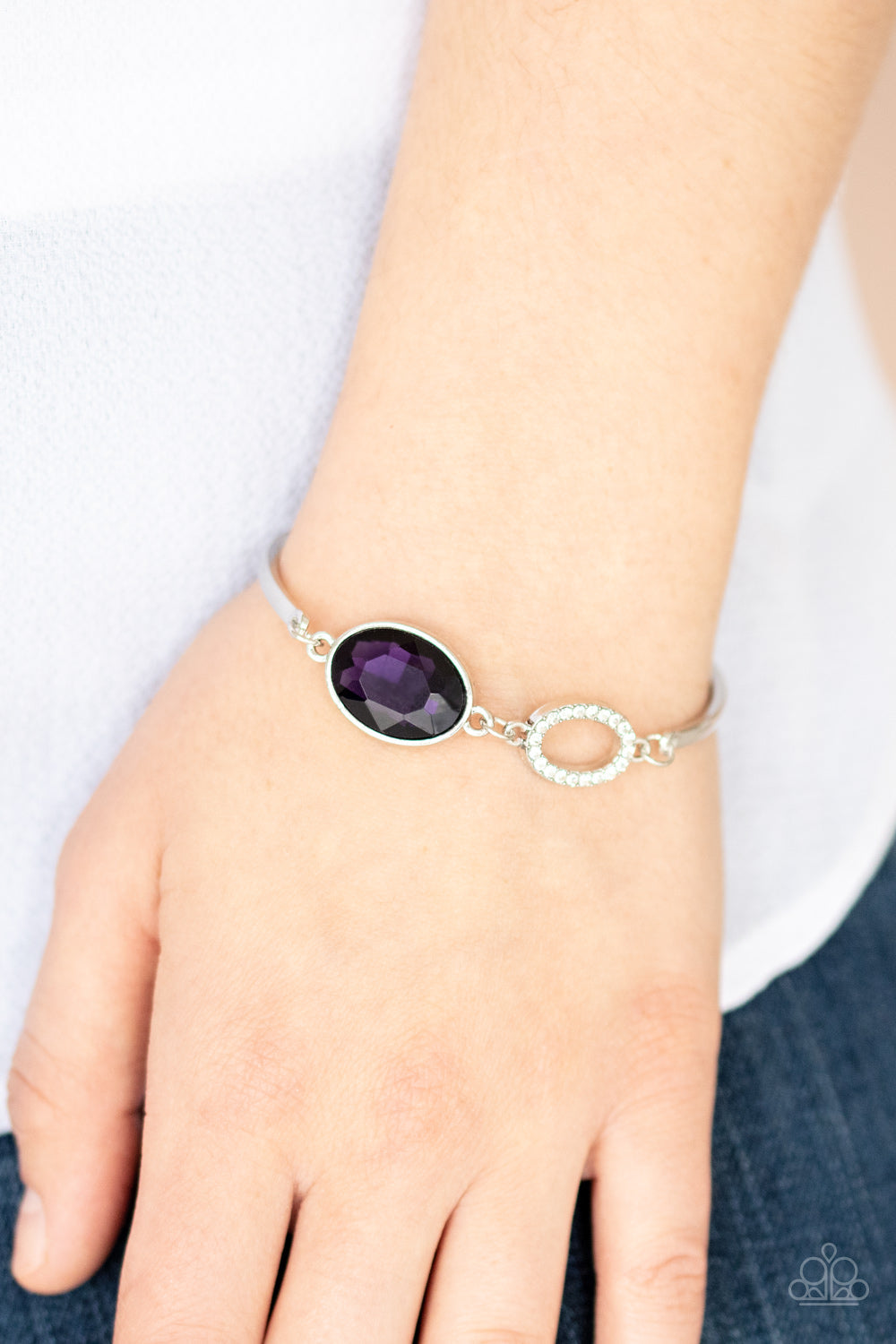 Glamorous Glow - Purple Paparazzi Accessories Bracelet $5 Jewelry with Janet Morgan Bracelets