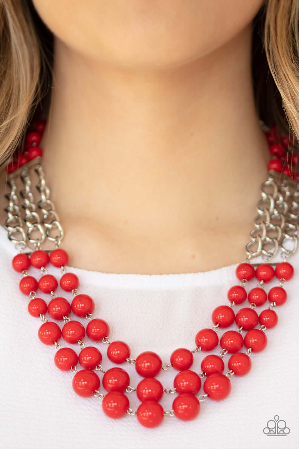 A La Vogue - Paparazzi Accessories Red Necklace $5 Jewelry with Janet Morgan Necklace