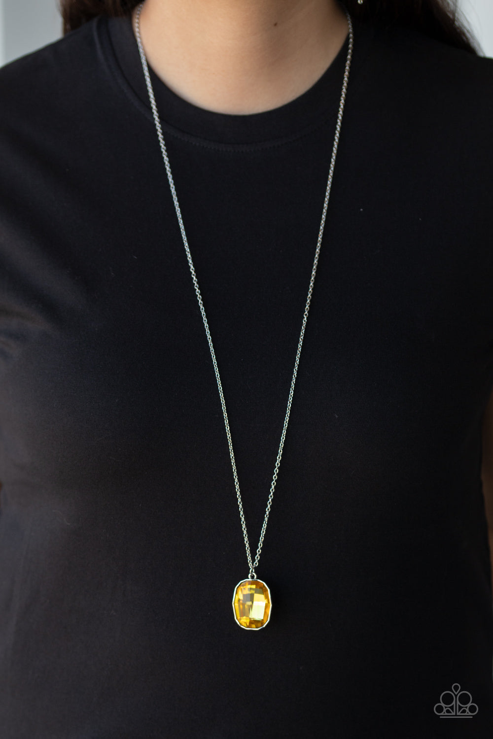 Imperfect Iridescence - Yellow Paparazzi Accessories Necklace $5 Jewelry with Janet Morgan Necklaces