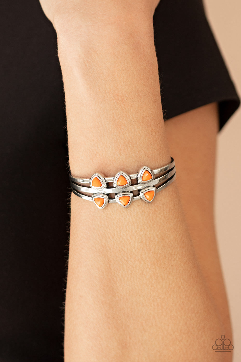 Tribal Triad - Orange Paparazzi Accessories Bracelet $5 Jewelry with Janet Morgan Bracelets