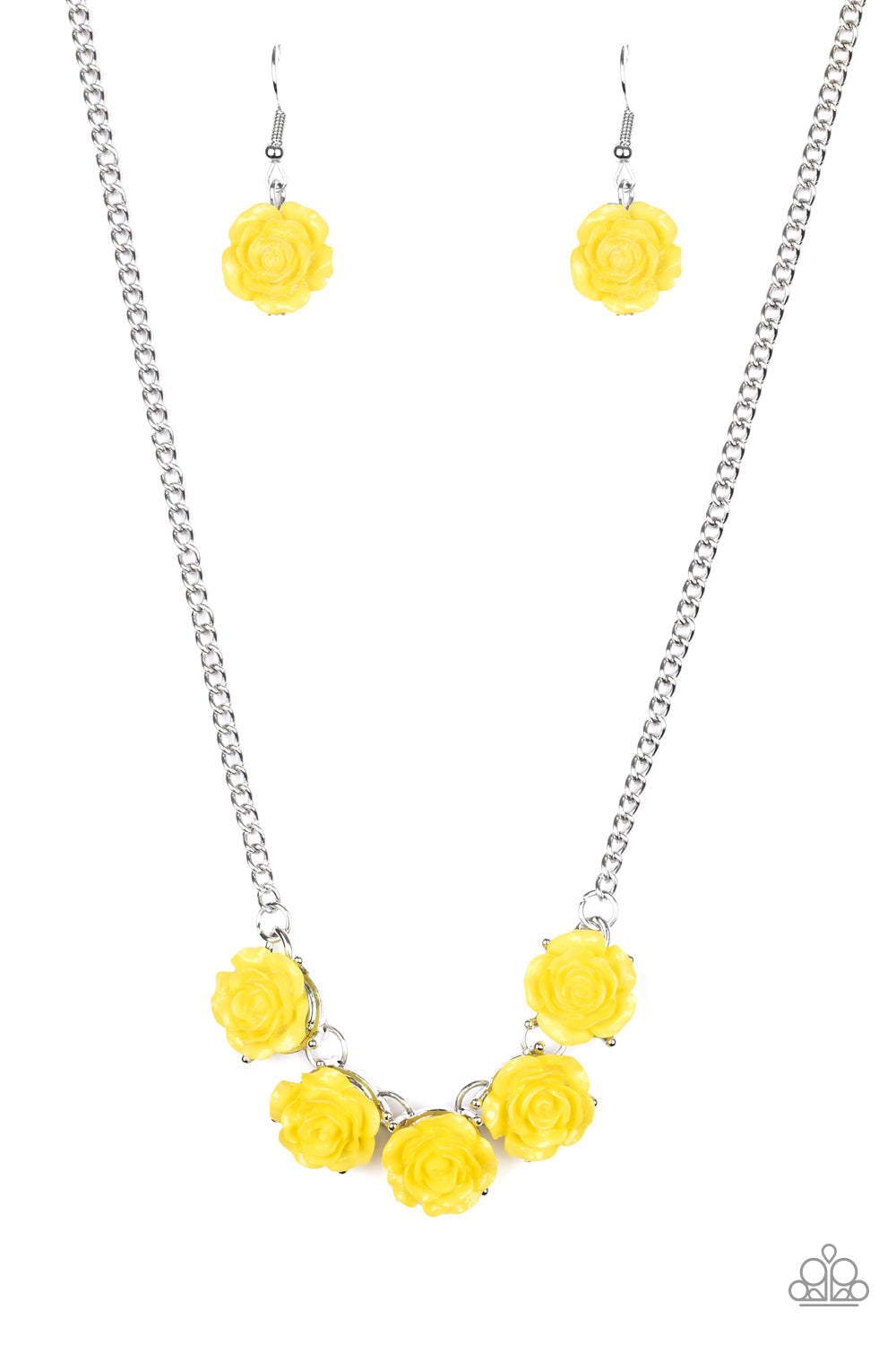 Garden Party Posh - Yellow Paparazzi Accessories Necklace $5 Jewelry with Janet Morgan Necklaces