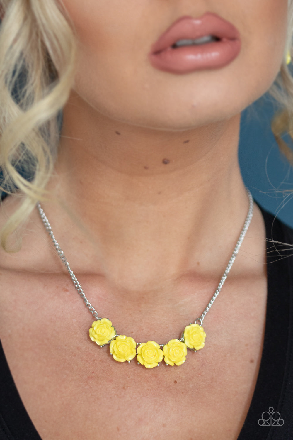 Garden Party Posh - Yellow Paparazzi Accessories Necklace $5 Jewelry with Janet Morgan Necklaces