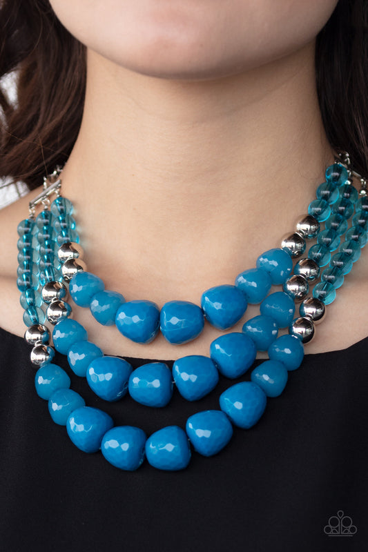 Forbidden Fruit - Blue Paparazzi Accessories Necklace $5 Jewelry with Janet Morgan Necklaces