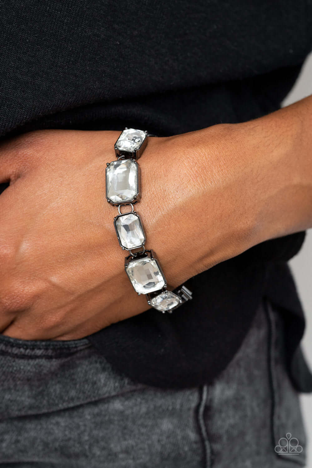 After Hours - Black Paparazzi Accessories Bracelet $5 Jewelry with Janet Morgan Bracelets