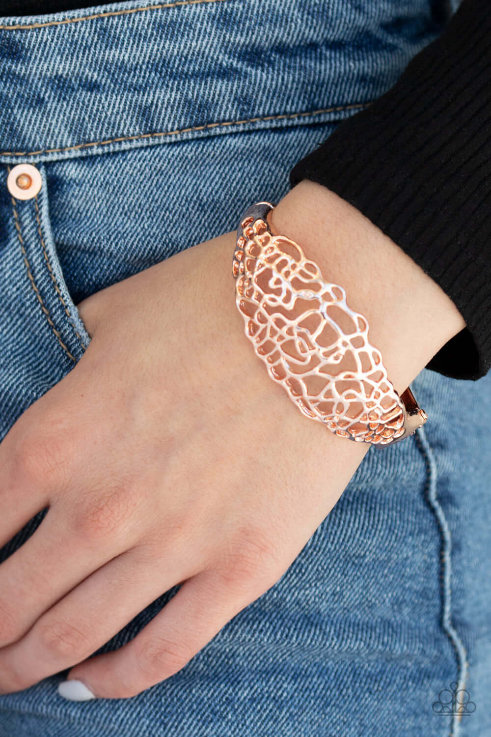 Airy Asymmetry - Rose Gold- Paparazzi Accessories Bracelet $5 Jewelry with Janet Morgan Bracelets