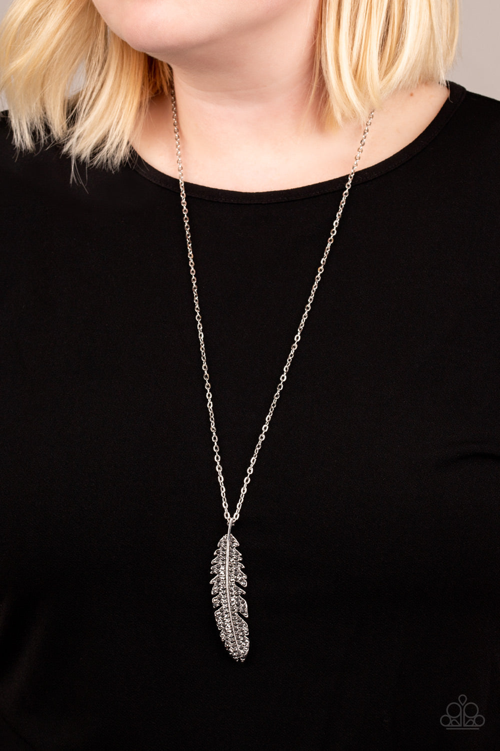 Soaring High - Silver Paparazzi Accessories Necklace $5 Jewelry with Janet Morgan Necklaces