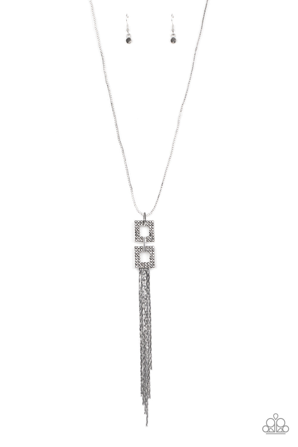 Times Square Stunner - Silver Paparazzi Accessories Necklace $5 Jewelry with Janet Morgan Necklaces