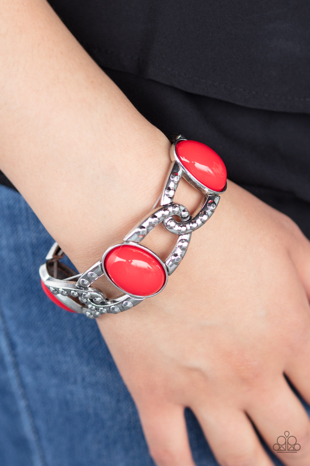 Dreamy Gleam - Paparazzi Accessories Red Bracelet $5 Jewelry with Janet Morgan Bracelets