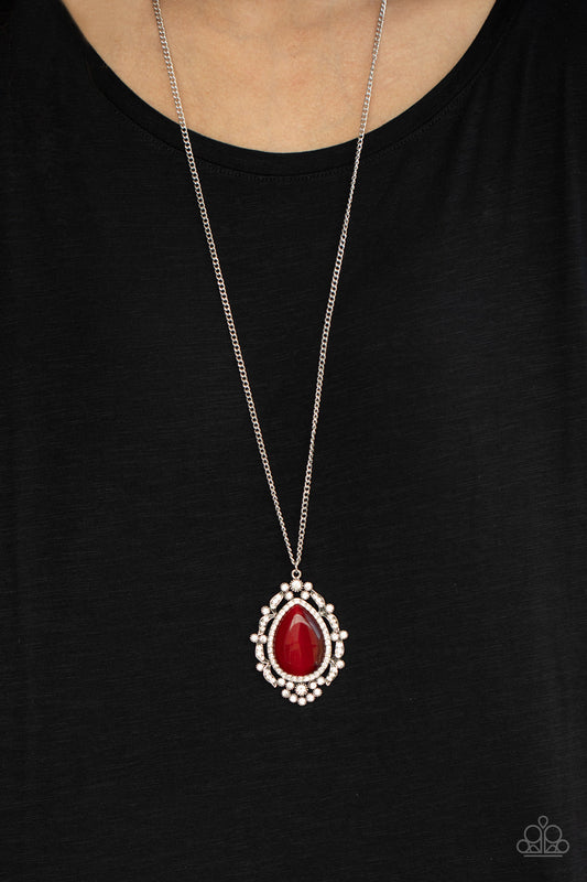 Frozen Gardens - Red Paparazzi Accessories Necklace $5 Jewelry with Janet Morgan Necklaces