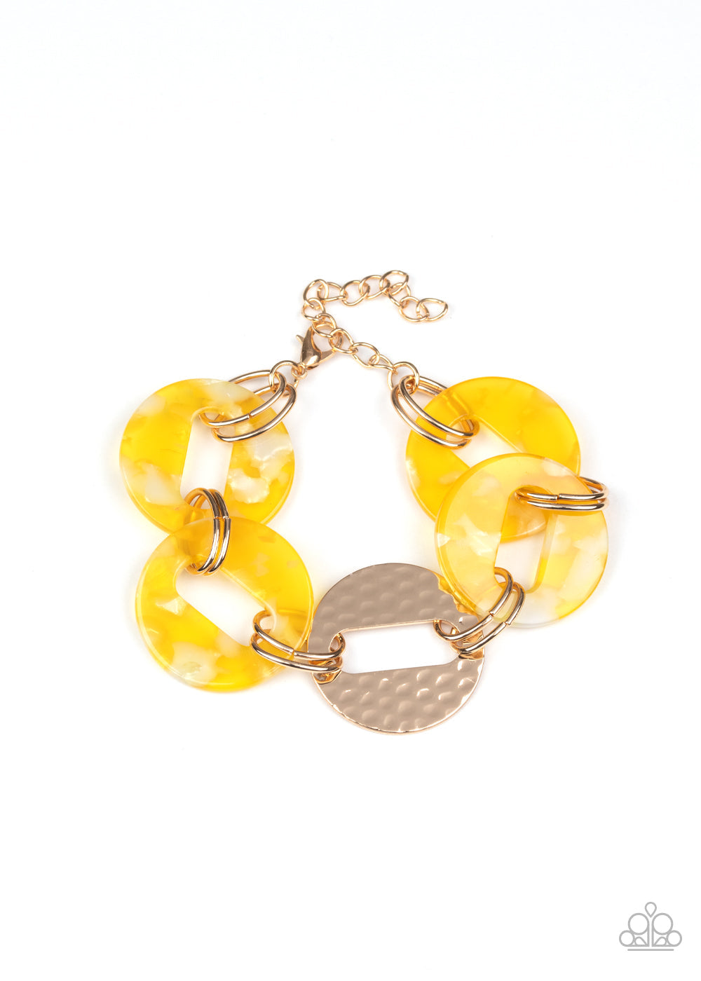 Retro Recharge - Yellow Paparazzi Accessories Bracelet $5 Jewelry with Janet Morgan Bracelets