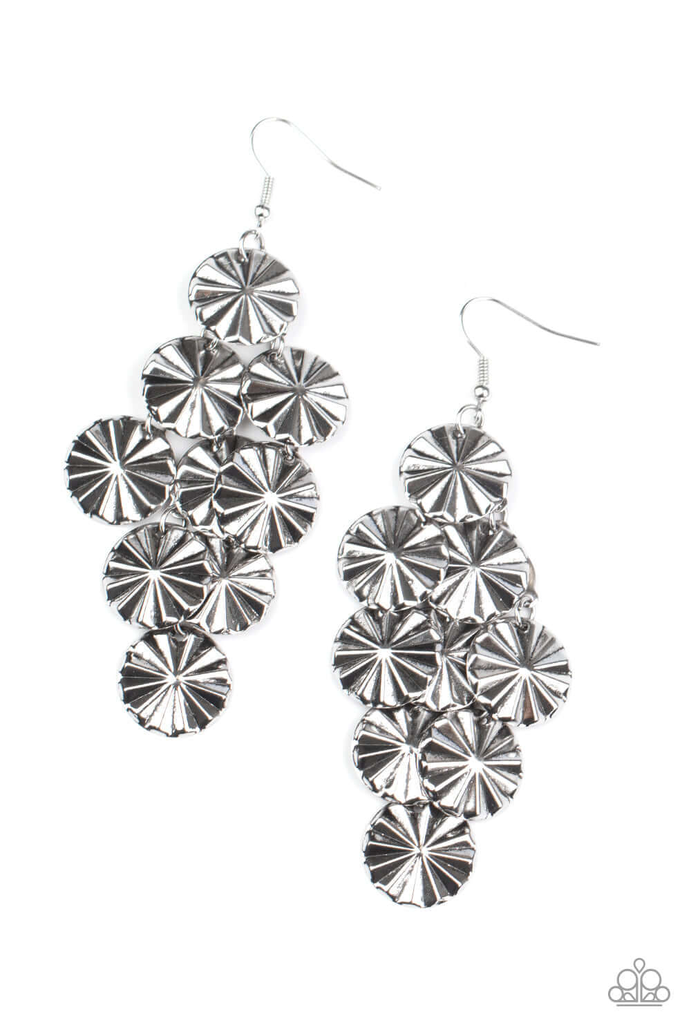 TMST Bling Star Spangled Shine - Silver Paparazzi Accessories Earrings