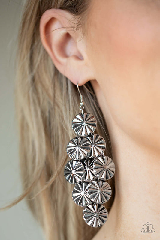 TMST Bling Star Spangled Shine - Silver Paparazzi Accessories Earrings