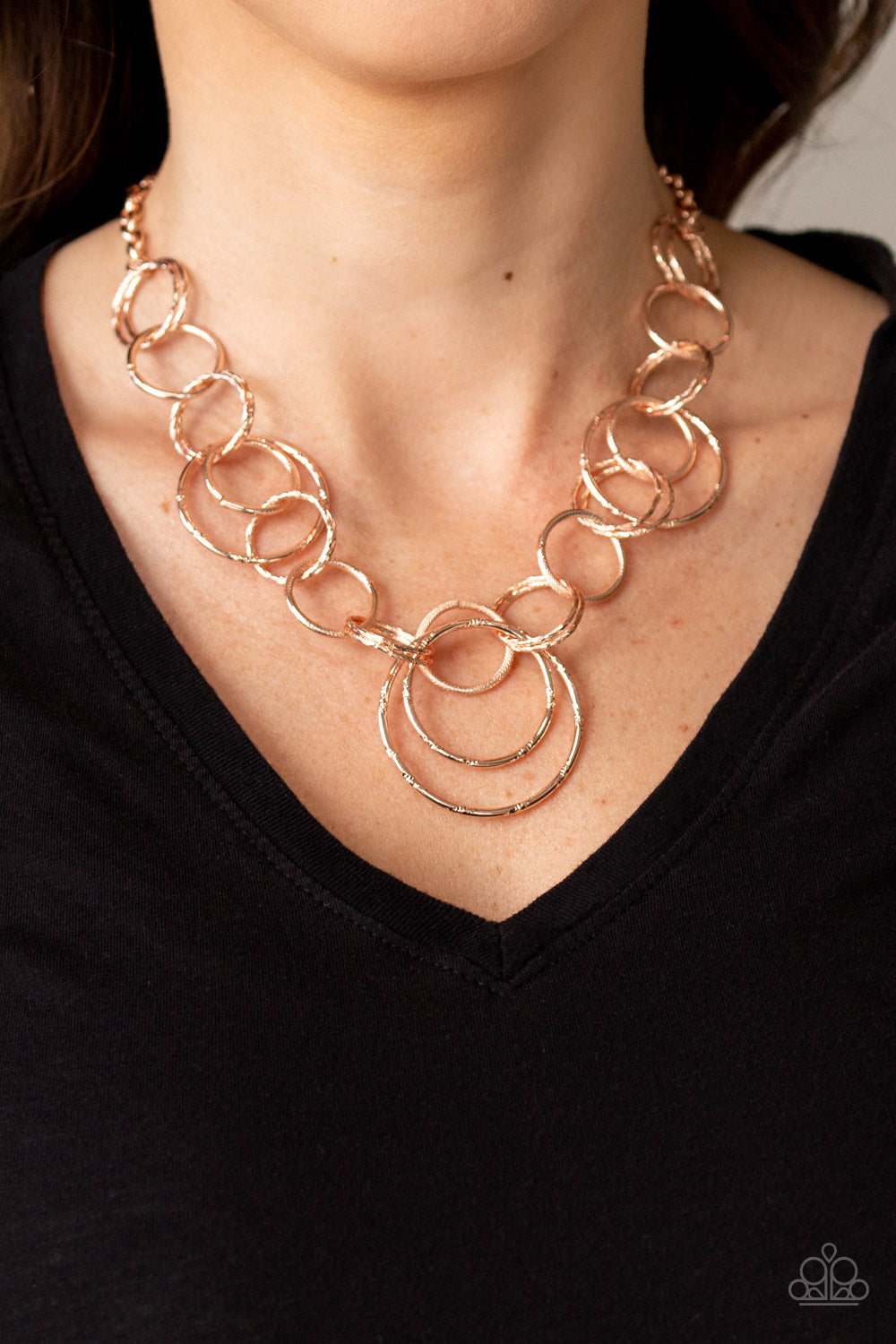 Ringing Relic - Rose Gold Paparazzi Accessories Necklace $5 Jewelry with Janet Morgan Necklaces