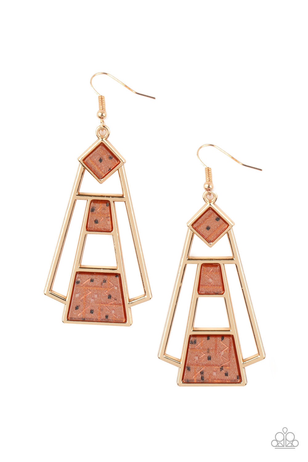 Retro Minimalist - Brown Paparazzi Accessories Earrings $5 Jewelry with Janet Morgan Earrings