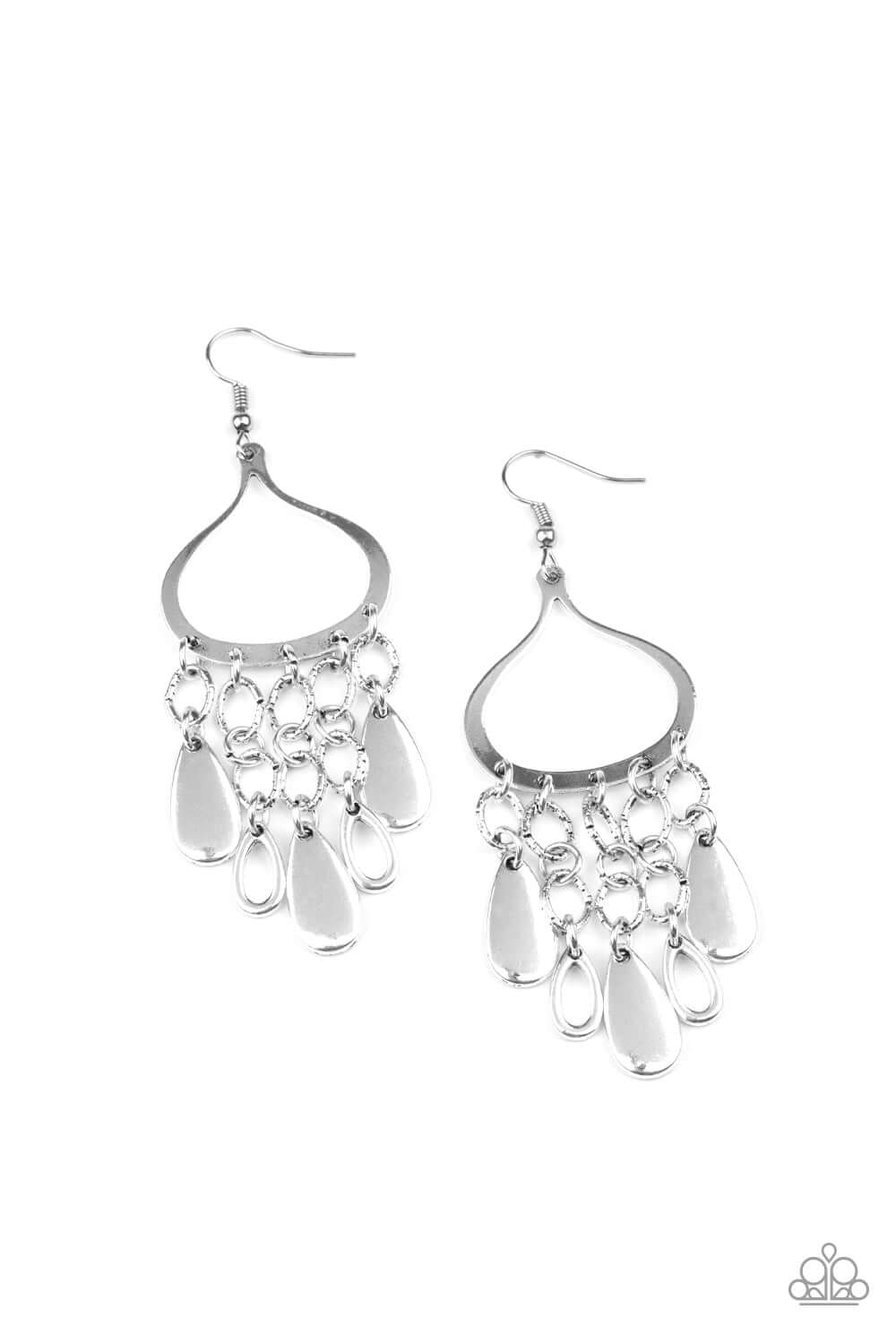 Lure Away - Paparazzi Accessories Silver Earrings $5 Jewelry with Janet Morgan Earrings