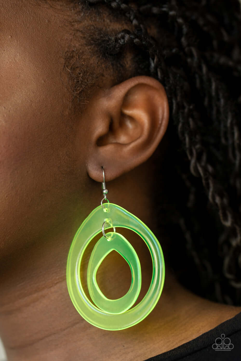 Show Your True NEONS - Paparazzi Accessories Yellow Earrings $5 Jewelry with Janet Morgan Earrings