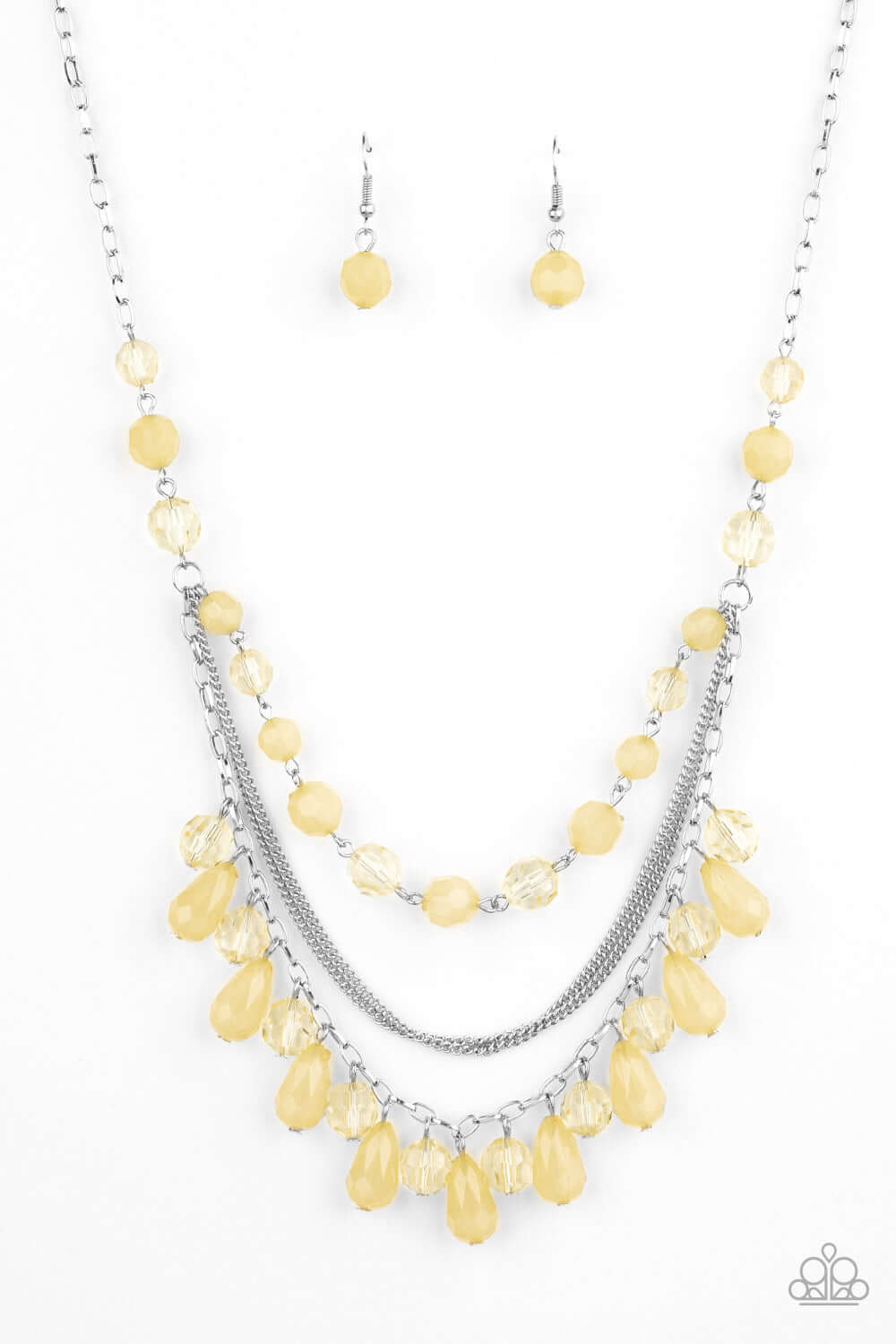 Awe-Inspiring Iridescence - Yellow - Paparazzi Accessories Necklace $5 Jewelry with Janet Morgan Necklaces